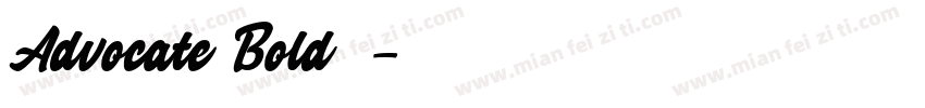 Advocate Bold字体字体转换
